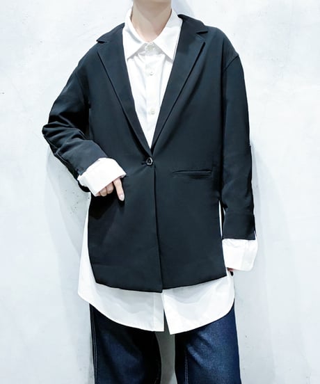 ARMANI EXCHANGE Slit Design Tailored Jacket BK