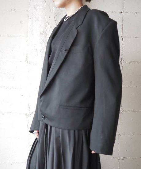 1970-80's Euro Tailored Short Jacket BK