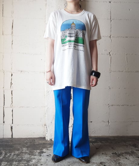1970's Russel Building Print Tee WH