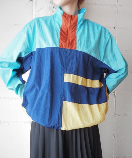 NIKE Crazy Color Half Zip Nylon Jacket LBLYENV