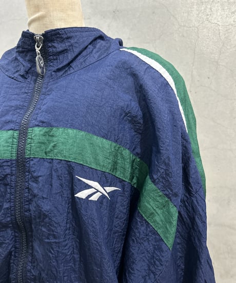 Reebok Tricolor Nylon Jacket NV GN WH
