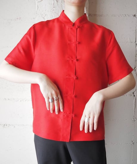 Silk Short Sleeve China Blouse RE