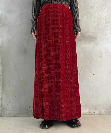 1990's Check Pattern Velour Tight RE