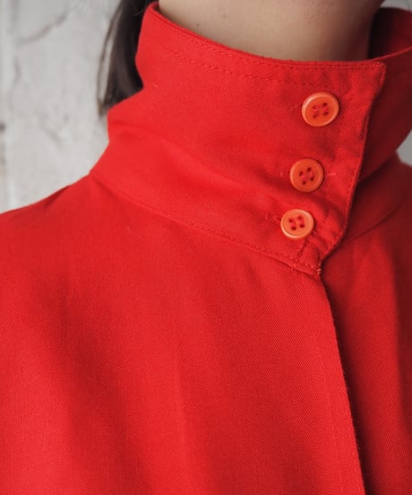 Stand Collar Rayon Shirt RE