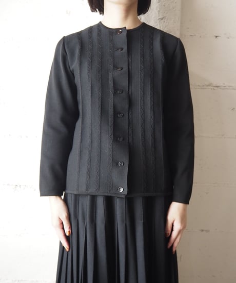 70's Vintage Crewneck Cardigan BK