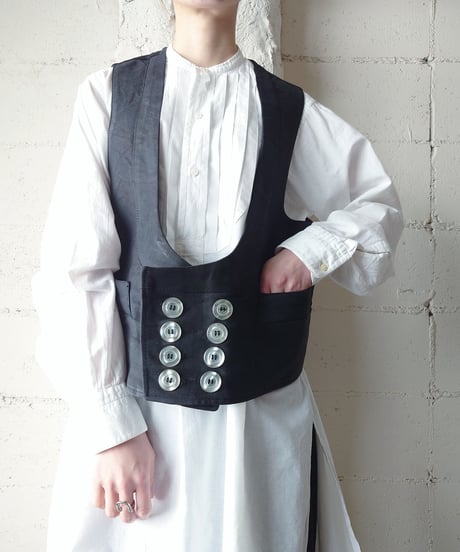 1970's Euro Cotton Twill Logger Vest BK