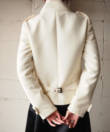 DOLCE & GABBANA Stand Collar Belted Jacket WH
