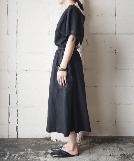 Back Open Stitch Design Dress BK