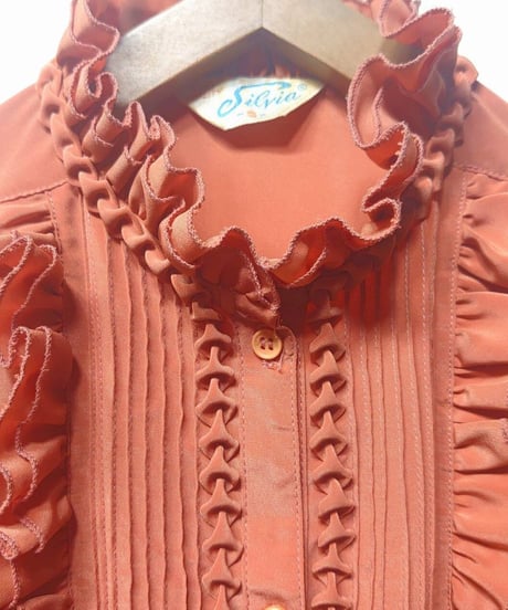 Frilled Stand Collar Blouse OR