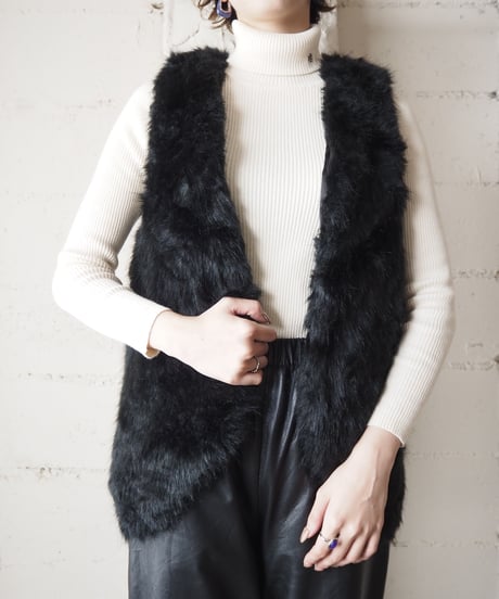 Fake Fur Vest BK