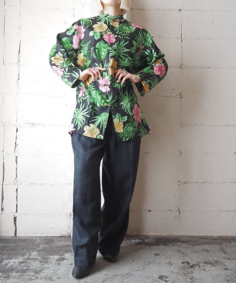 LAUREN Ralph Lauren Tropical Pattern China Shirt BK