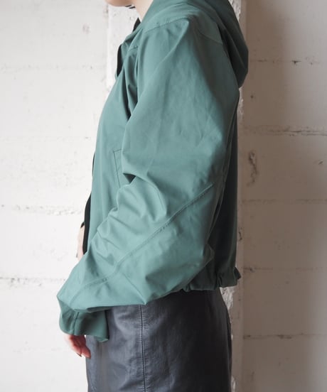 Double Zip Short Nylon Jacket GN