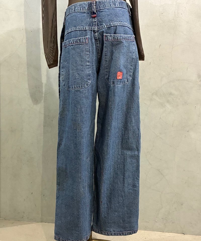 90's PACO JEANS Side Snap Denim Pants BL | Orfeo