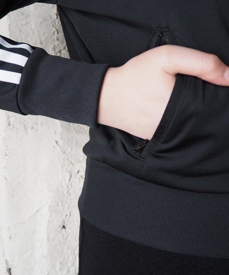 adidas Stand Collar Track Jacket BK WH