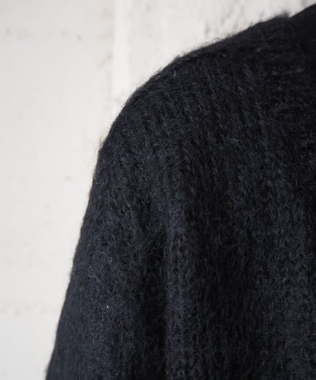 Mohair Knit Short Cardigan BK