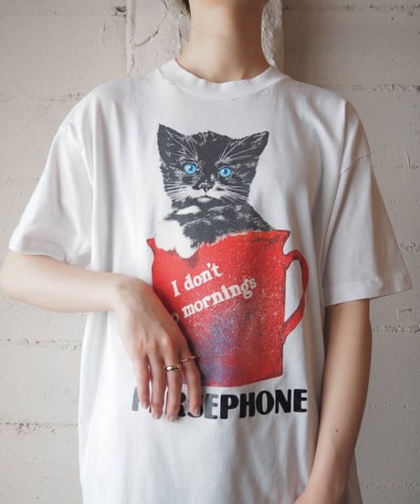 Cat Print Tee WH