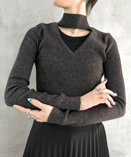 Peekaboo Design Rib Knit GR