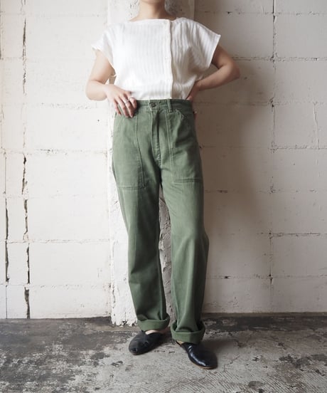 1980's Square Neck Stripe Blouse