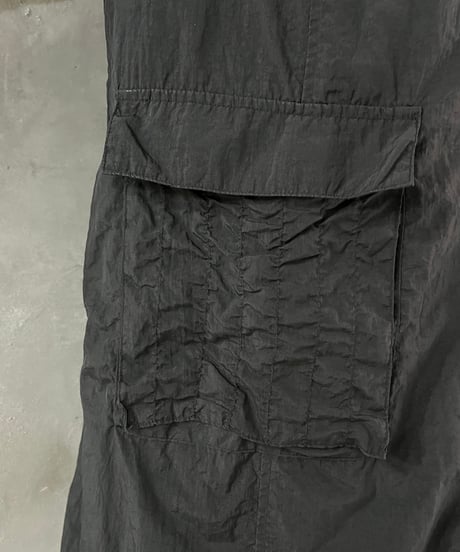 Double Zip Nylon Coat BK