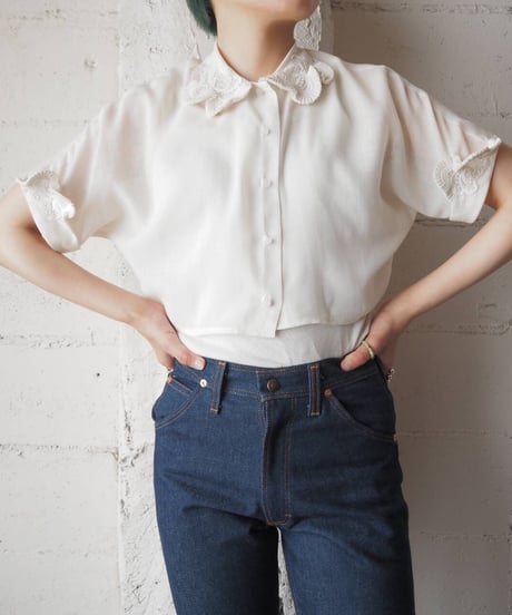 1960s Lace Collar Short Blouse IV