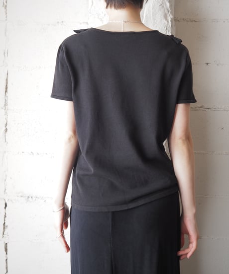LAUREN Ralph Lauren Ruffle Collar Knit BK