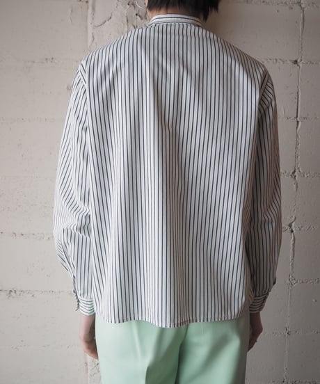 1970's France Double Breasted Stripe Shirt WHBK
