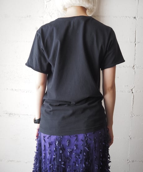 nil&mon Karl Lagerfeld Leather Face Tee BK