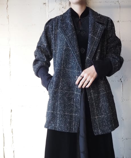 Tweed Long Rib Cuff Jacket DGR