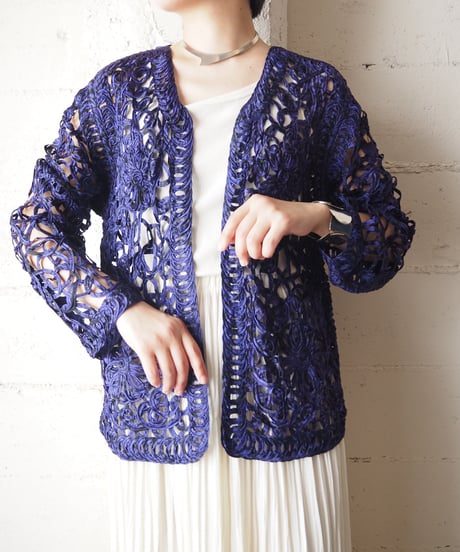 Tape Embroidery Silk Jacket PUR