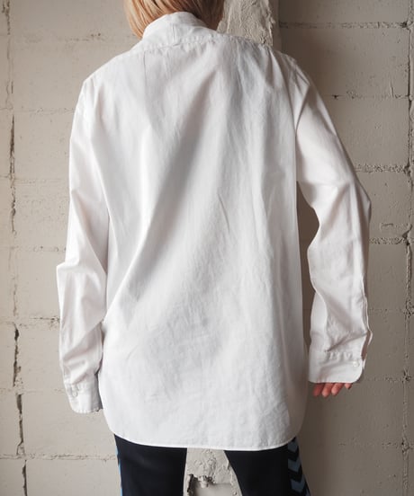 Ralph Lauren Pleated Bosom Band Collar Shirt WH