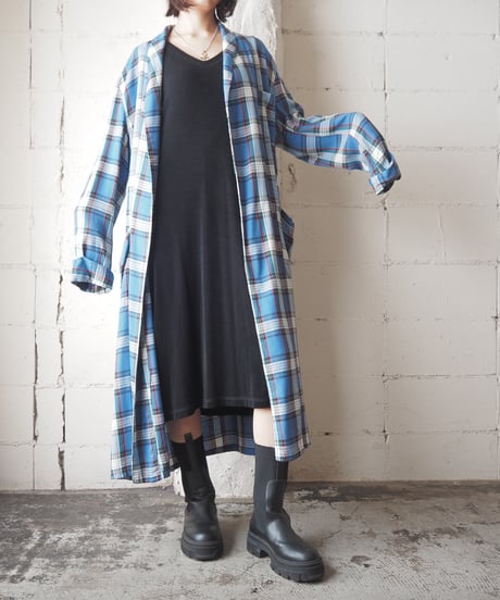 1960's Rayon Check Robe BL