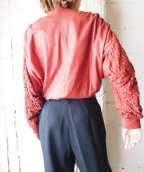 Sleeve Design Leather Jacket RE