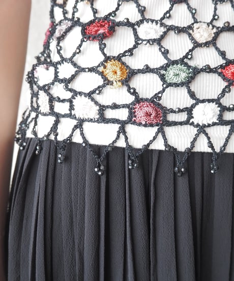 Colorful Crochet Sleeveless Tops BK
