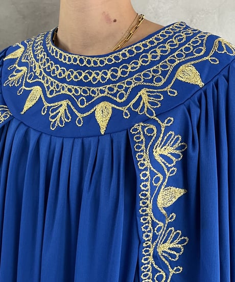 Embroidery Cape Dress BL