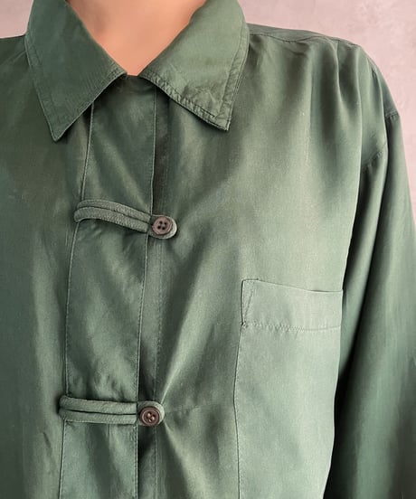 China Button Design Silk Shirt GN