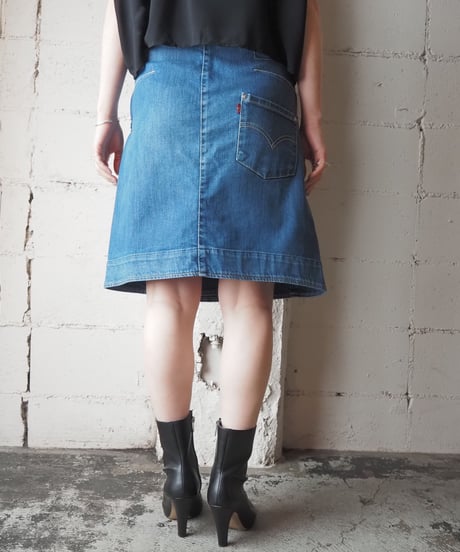 Levi’s ENGINEERED Wrap Middle Denim Skirt BL