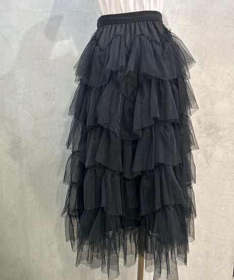 Tulle Tiered Skirt BK