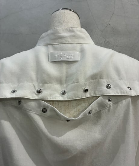 DIESEL Back Snap Band Collar Shirt WH