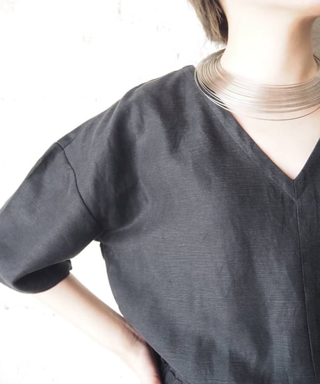 Short Sleeve Linen Jumpsuits BK