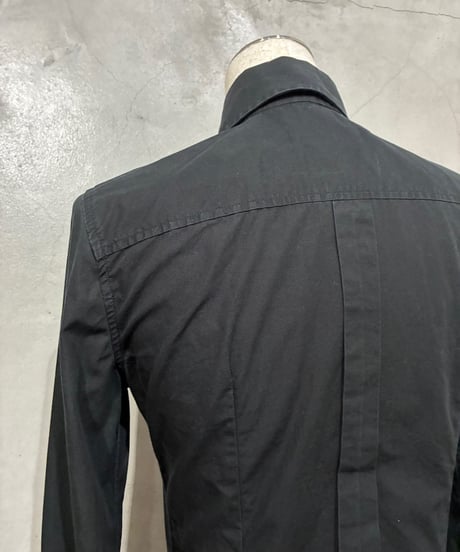 DOLCE&GABBANA Long Point Collar Cotton Shirt BK
