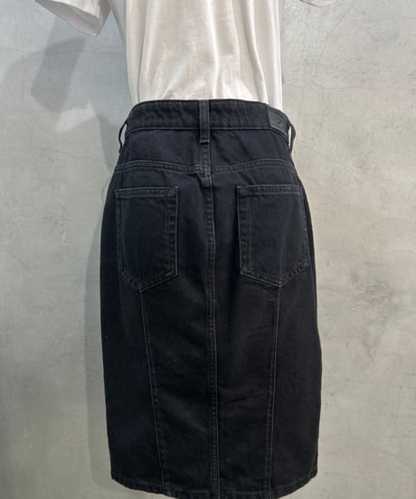 DIESEL Front Zip Denim Skirt BK