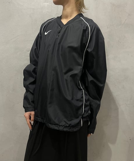 NIKE Piping Design Nylon Pullover BK