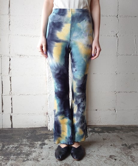 Tiedye Rib Flared Pants BLYE