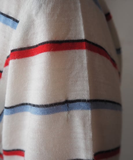 REMAKE FREDPERRY Stripe Poloshirt WH BL RE