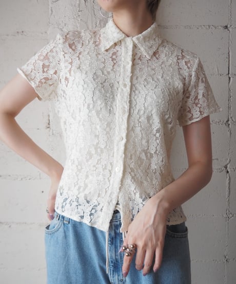 Short Sleeve Lace Shirt IV