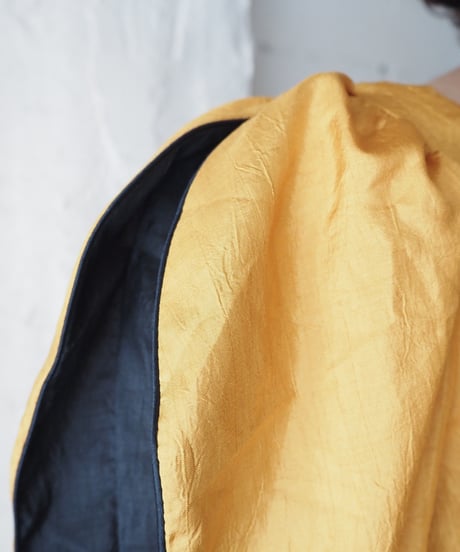 REMAKE Rib Waist Bicolor Blouse YEBK