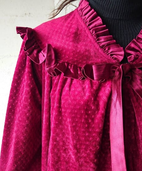 Frilled Velour Dress WRE
