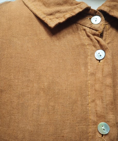 Linen Long Shirt Dress OR