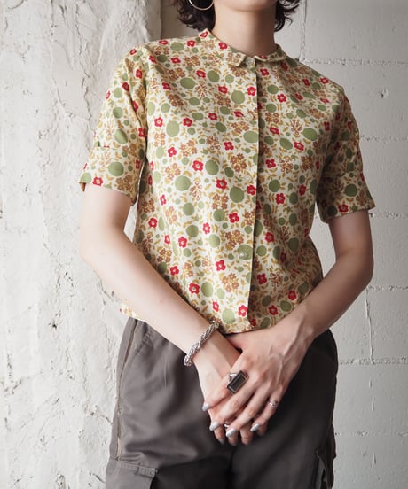 1950~60’s Flower Pattern Shirts IV GN RD