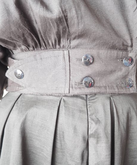 Remake Smocking Shoulder Long Rib Jacket BK